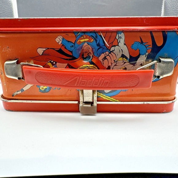 Super Powers Metal Lunch Box Aladdin 1983 DC Comics Superman Wonderwoman Batman - Picture 3 of 16